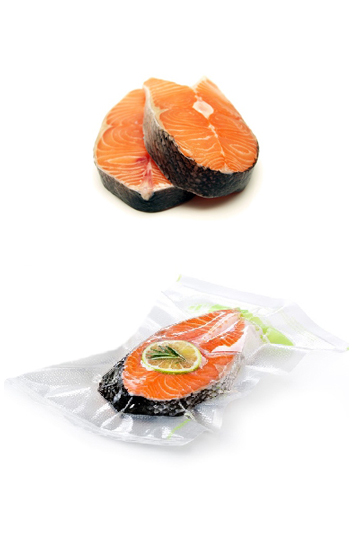 pavé de saumon sous vide